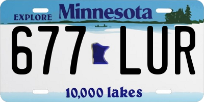 MN license plate 677LUR