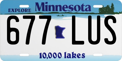 MN license plate 677LUS
