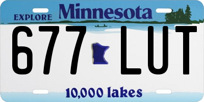 MN license plate 677LUT