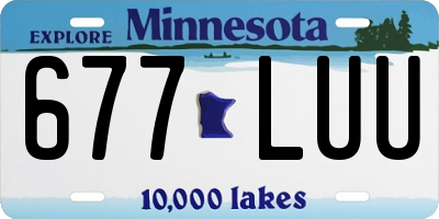 MN license plate 677LUU