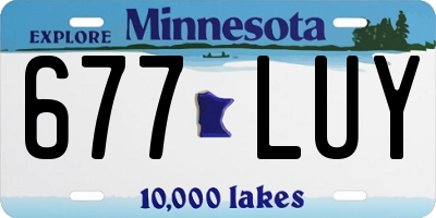 MN license plate 677LUY