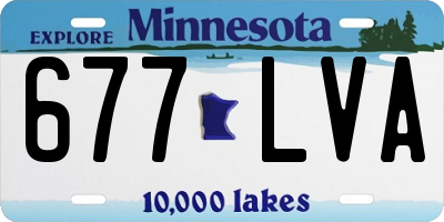 MN license plate 677LVA