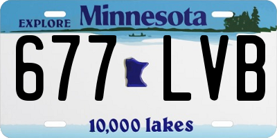 MN license plate 677LVB