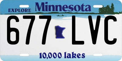 MN license plate 677LVC