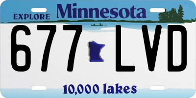 MN license plate 677LVD