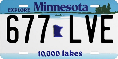 MN license plate 677LVE