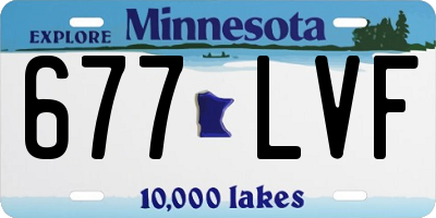 MN license plate 677LVF