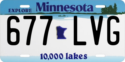 MN license plate 677LVG