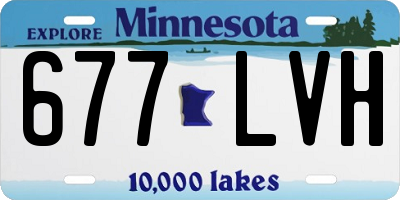 MN license plate 677LVH