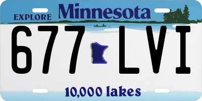 MN license plate 677LVI