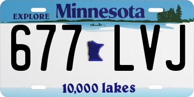 MN license plate 677LVJ