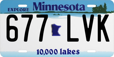 MN license plate 677LVK