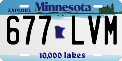 MN license plate 677LVM