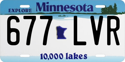 MN license plate 677LVR