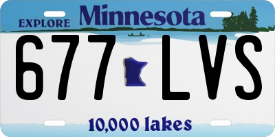 MN license plate 677LVS