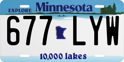 MN license plate 677LYW