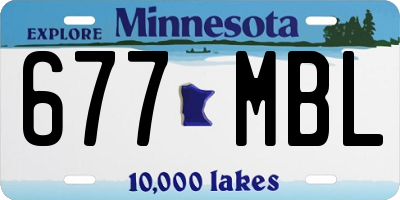 MN license plate 677MBL