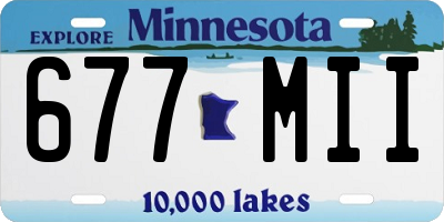 MN license plate 677MII