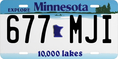 MN license plate 677MJI