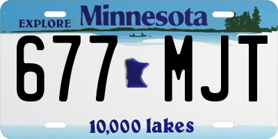 MN license plate 677MJT