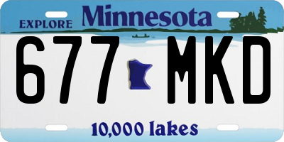 MN license plate 677MKD