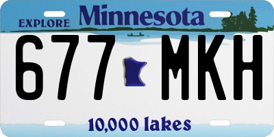 MN license plate 677MKH