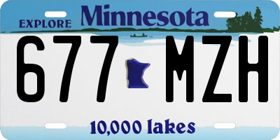MN license plate 677MZH