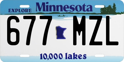 MN license plate 677MZL