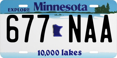 MN license plate 677NAA