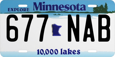 MN license plate 677NAB