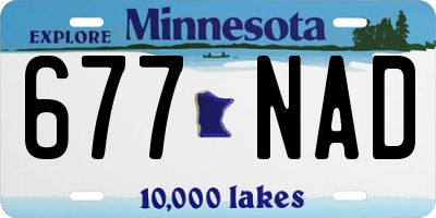 MN license plate 677NAD