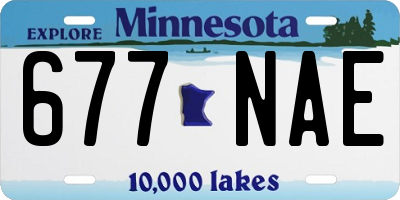 MN license plate 677NAE