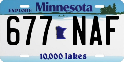 MN license plate 677NAF