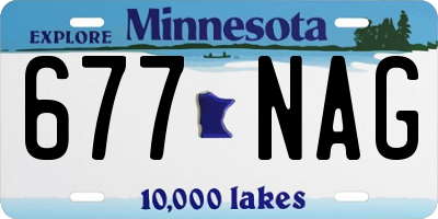 MN license plate 677NAG