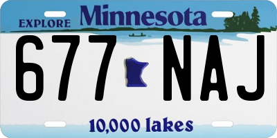 MN license plate 677NAJ