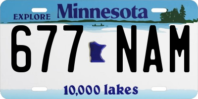 MN license plate 677NAM