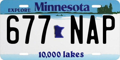 MN license plate 677NAP