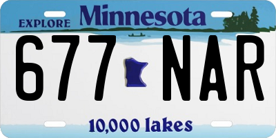 MN license plate 677NAR
