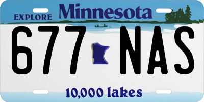 MN license plate 677NAS