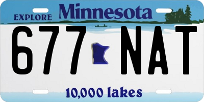 MN license plate 677NAT
