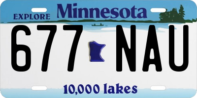 MN license plate 677NAU