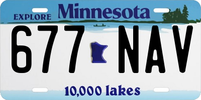MN license plate 677NAV