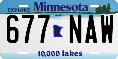MN license plate 677NAW