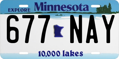 MN license plate 677NAY