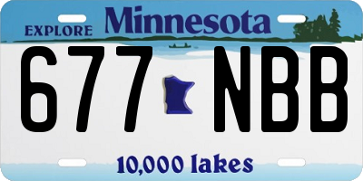 MN license plate 677NBB