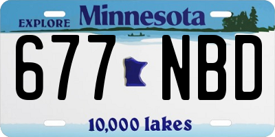 MN license plate 677NBD