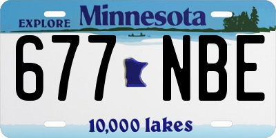 MN license plate 677NBE