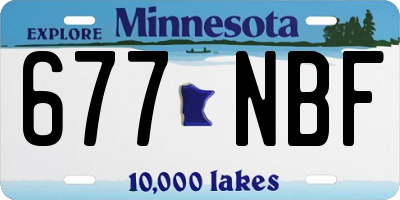 MN license plate 677NBF