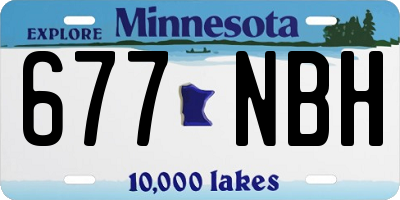 MN license plate 677NBH