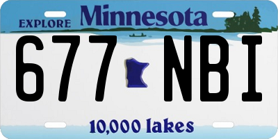 MN license plate 677NBI